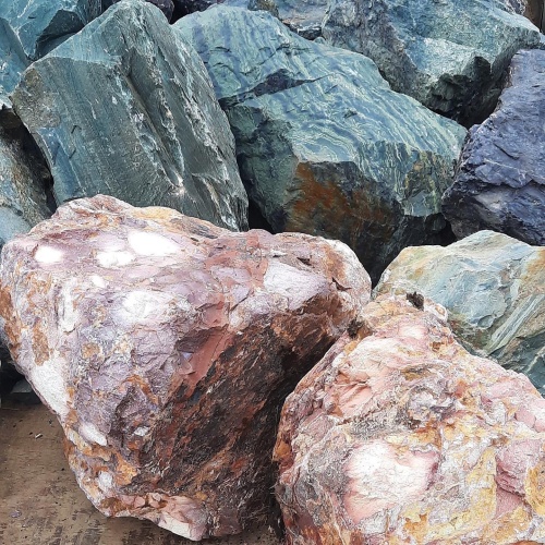 Ландшафтные глыбы красно-фиолетовые 200-1000 килограмм купить в Златоусте