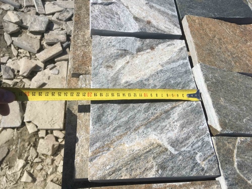 Плитка пилёная златолит Уральский для цоколя, отмостки купить в Златоусте